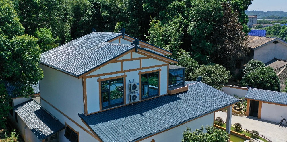 樹(shù)脂瓦房頂圖片大全，樹(shù)脂瓦屋頂效果圖